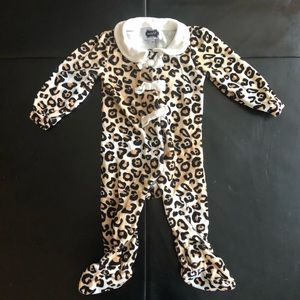 Mud Pie Leopard Footie - 6-9 Months